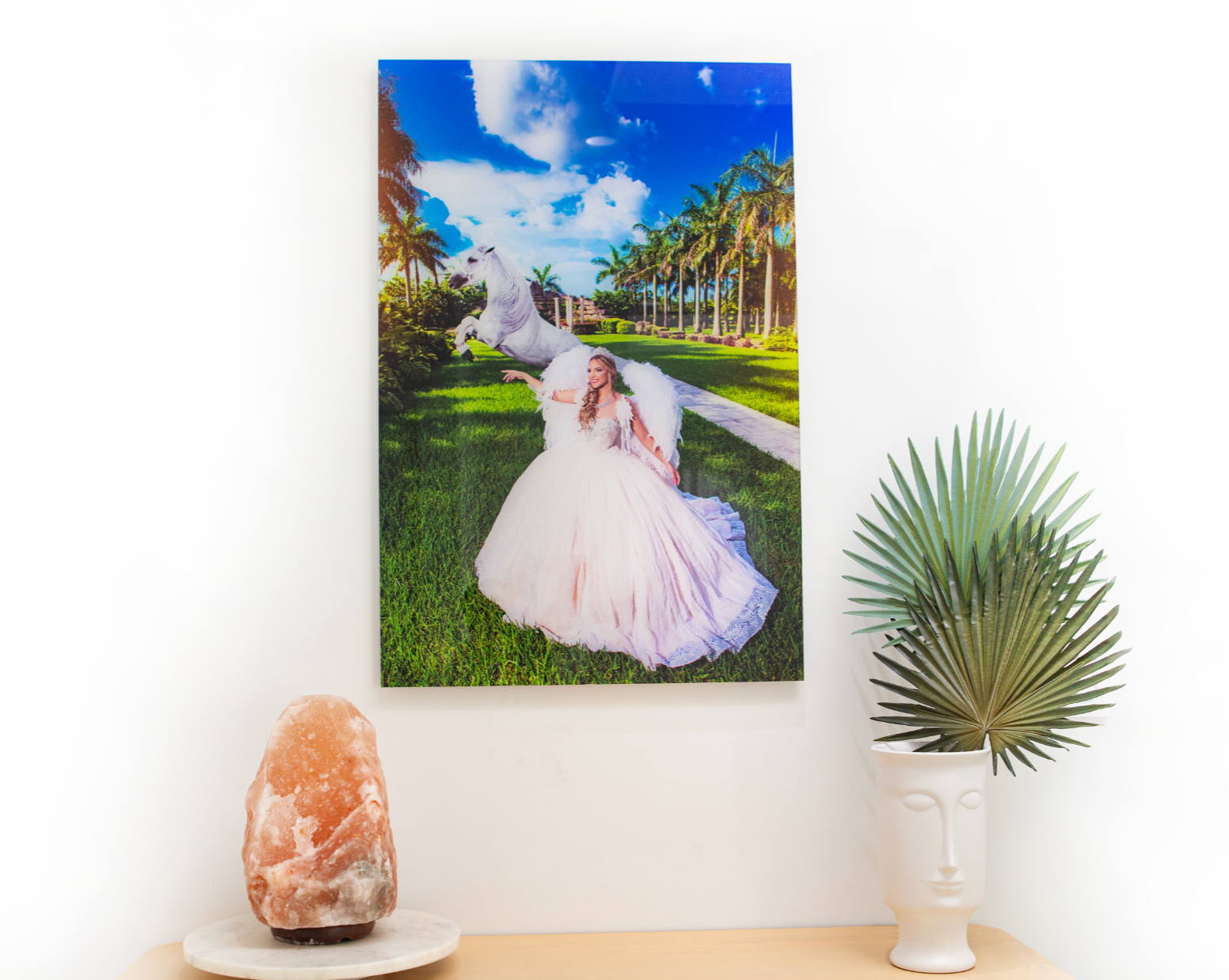 Make a bold statement with this striking acrylic art piece.Showcase your favorite images in a bold and contemporary acrylic style.